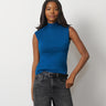 Extended Shoulder Mock Neck Sweater