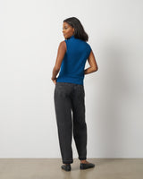 Extended Shoulder Mock Neck Sweater