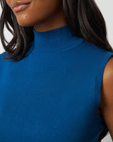 Extended Shoulder Mock Neck Sweater