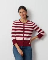 Textured Variegated Stripe Cardigan