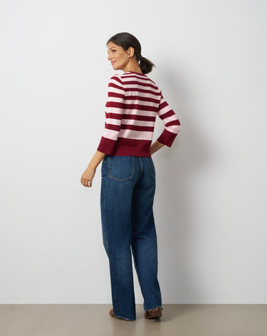 Textured Variegated Stripe Cardigan