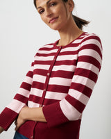 Textured Variegated Stripe Cardigan