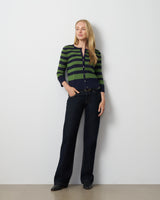 Textured Variegated Stripe Cardigan