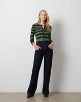 Textured Variegated Stripe Cardigan