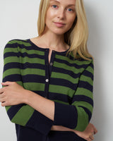 Textured Variegated Stripe Cardigan
