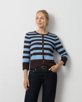 Textured Variegated Stripe Cardigan