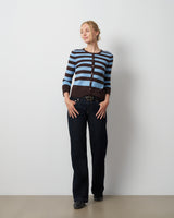 Textured Variegated Stripe Cardigan