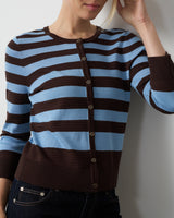 Textured Variegated Stripe Cardigan