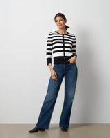 Textured Variegated Stripe Cardigan