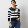 Textured Variegated Stripe Cardigan
