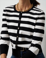 Textured Variegated Stripe Cardigan