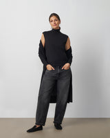 Cable Rib Open Front Duster Cardigan