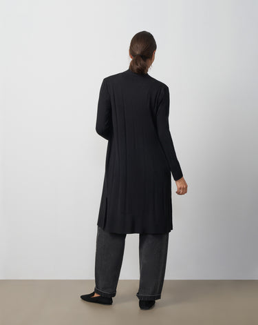 Cable Rib Open Front Duster Cardigan