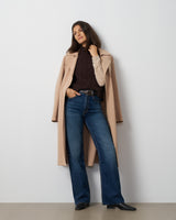 Leaf Cable Sleeveless Mock Neck Sweater
