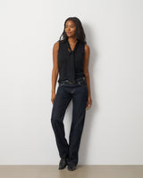 Tie Neck Sleeveless Sweater