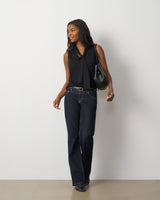 Tie Neck Sleeveless Sweater