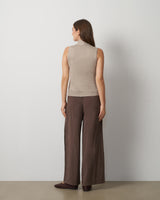 Tie Neck Sleeveless Sweater