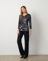 Floral Animal Print Button Front Cardigan