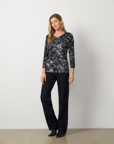 Floral Animal Print Button Front Cardigan