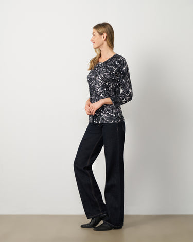 Floral Animal Print Button Front Cardigan