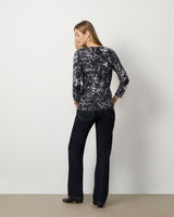 Floral Animal Print Button Front Cardigan