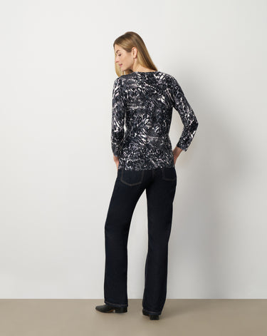 Floral Animal Print Button Front Cardigan