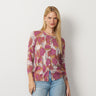 Floral Animal Print Button Front Cardigan