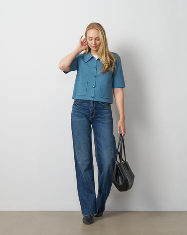 Milano Knit Button-Front Cardigan