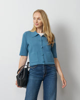 Milano Knit Button-Front Cardigan