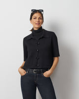 Milano Knit Button-Front Cardigan