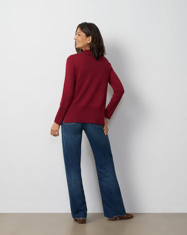 Wide Rib V-Neck Sweater