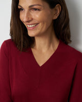 Wide Rib V-Neck Sweater
