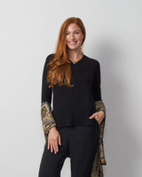 Wide Rib V-Neck Sweater