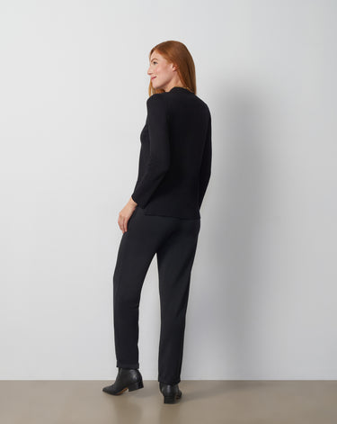 Wide Rib V-Neck Sweater