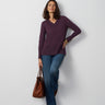 Wide Rib V-Neck Sweater