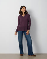 Wide Rib V-Neck Sweater
