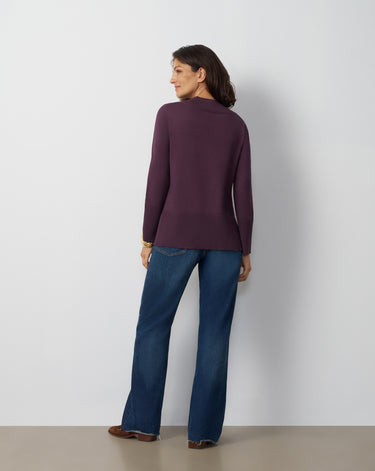Wide Rib V-Neck Sweater