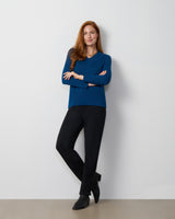 Wide Rib V-Neck Sweater