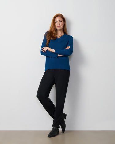 Wide Rib V-Neck Sweater