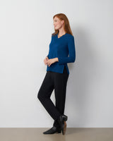Wide Rib V-Neck Sweater