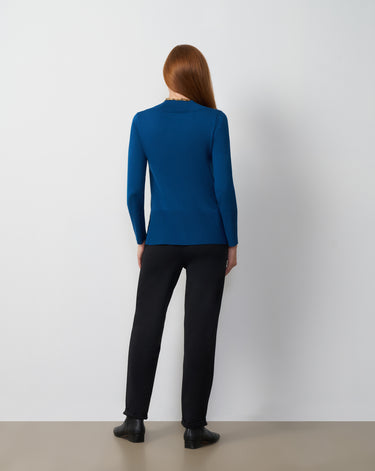 Wide Rib V-Neck Sweater