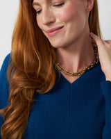 Wide Rib V-Neck Sweater
