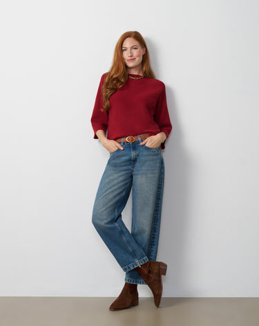 Boat Neck Dolman Sweater