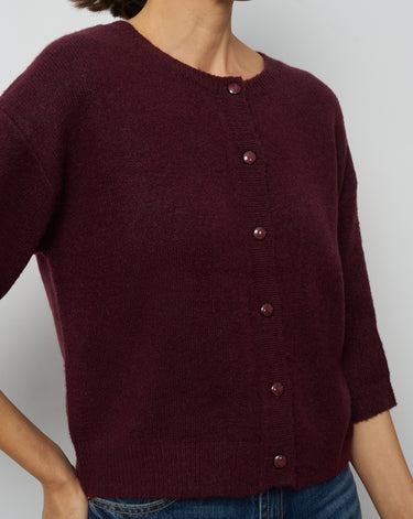 Boxy Button Front Cardigan