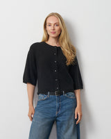 Boxy Button Front Cardigan