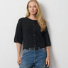 Boxy Button Front Cardigan