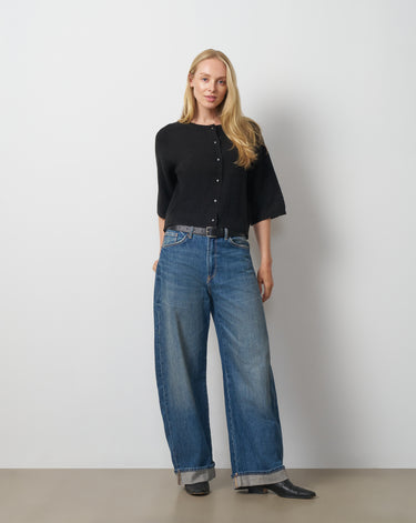 Boxy Button Front Cardigan