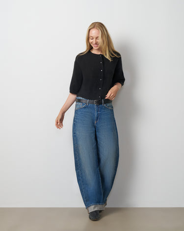 Boxy Button Front Cardigan