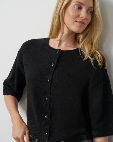 Boxy Button Front Cardigan
