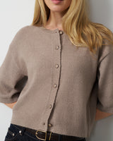Boxy Button Front Cardigan